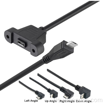 Panel Mount Micro USB -Kabel